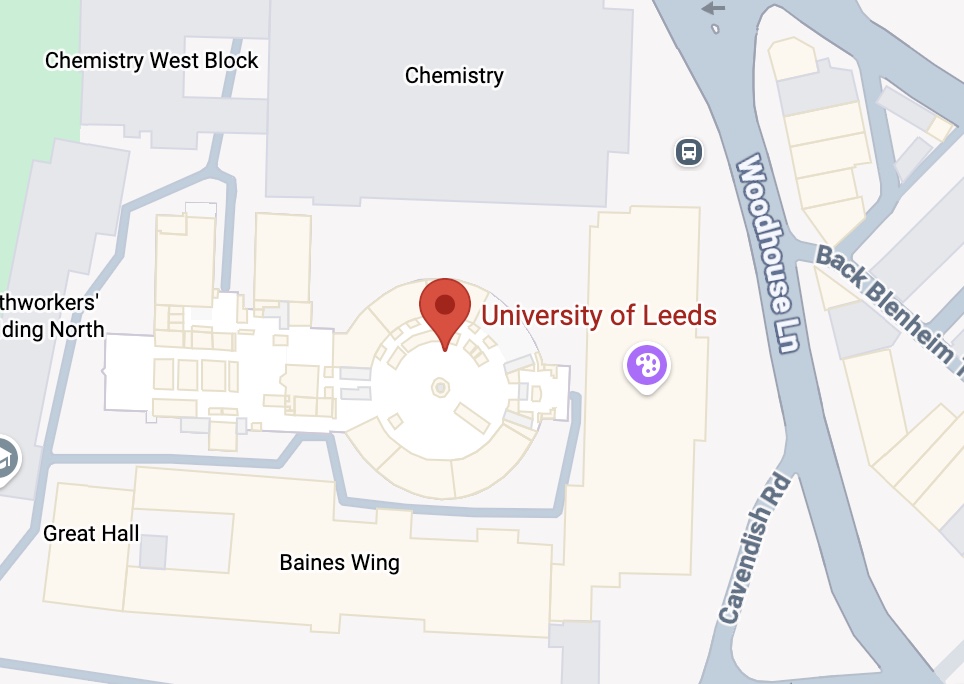 Map of the University of Leeds